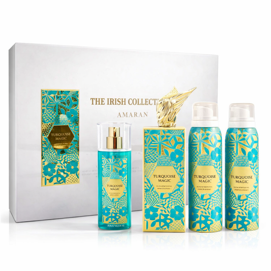 .ESTUCHE AMARAN IRISH COLLECTION TURQUOISE MAGIC GIFT SET 4-1